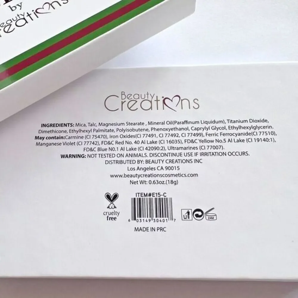 BEAUTY CREATIONS EMERALD EYESHADOW PALETTE CRUELTY‎ FREE